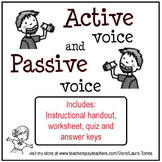 Active Voice and Passive Voice - Worksheets, Quiz and Keys