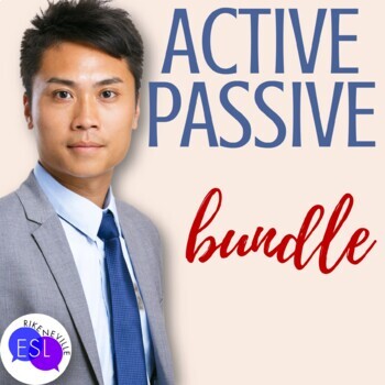 Preview of Active vs Passive Voice Grammar for Adult ESL | BUNDLE 