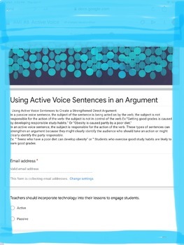 Preview of Active and Passive Voice 16 sen Form 