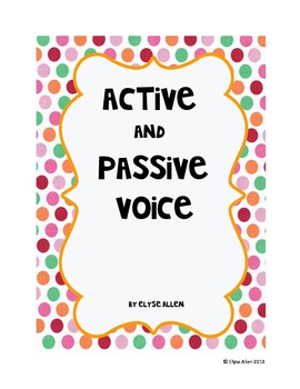 Preview of Active and Passive Voice (Digital Learning Option)