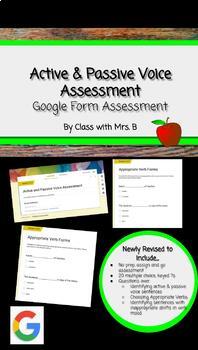 Preview of Active and Passive Voice Assessment - Google Forms