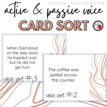 Preview of Active and Passive Voice Card Sort / Google Slides and Google Form