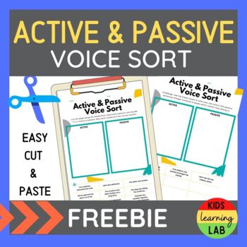 Preview of Active and Passive Voice - Cut and Paste Sorting Activity