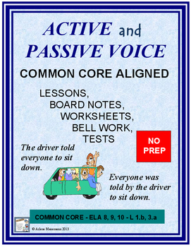 Preview of ACTIVE and PASSIVE VOICE No Prep Grammar Unit
