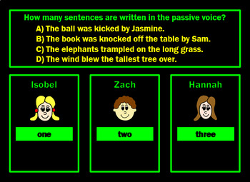 Preview of Active and Passive Voice Powerpoint Game by Grammatickx