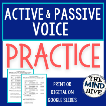 Preview of Active and Passive Voice Practice 
