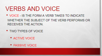 Preview of Active and Passive Voice Slide Show