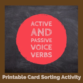 Preview of Active and Passive Voice Verbs -Card Sort Activity