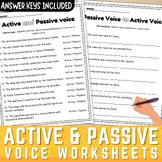Active and Passive Voice Worksheets | Grammar Activity