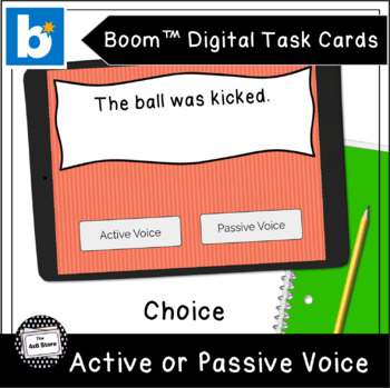 Preview of Active or Passive Voice Boom Learning Digital Task Cards