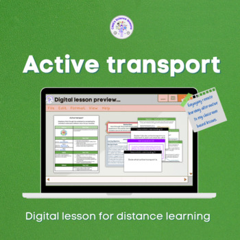 Preview of Active transport Distance learning (GCSE)