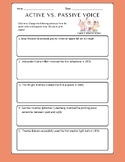 Active vs. Passive Voice Worksheet and Answer Key