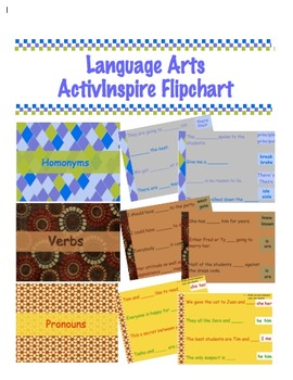 Preview of ActiveInspire Flipchart for Language Arts Station