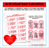 Actividad Amistad: San Valentine, Amistad, resolución aser