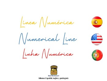 Preview of Actividad Multilingue Linea Numerica El Espacio