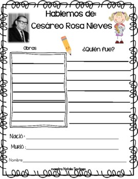 Preview of Actividad  de Cesáreo Rosa Nieves