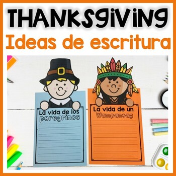 Preview of Actividad escritura Acción de Gracias | Thanksgiving Writing prompt in Spanish