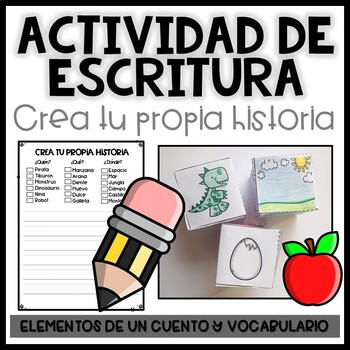 Preview of Actividad escritura | Short Story Writing Prompts in Spanish