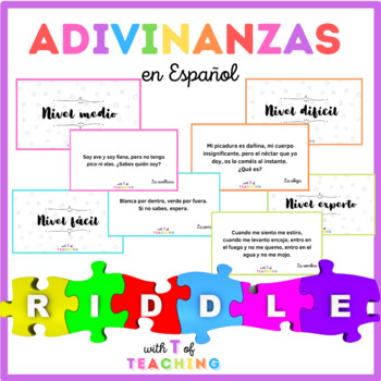 Preview of Actividades | Activities in Spanish | Acertijos | Riddles | NO PREP