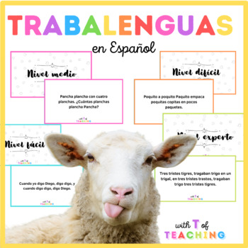 Preview of Actividades | Activities in Spanish | Trabalenguas | Tongue Twister | NO PREP