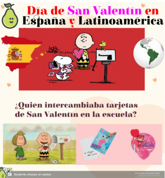 Preview of Actividades Día de San Valentín Hispanoamérica: PearDeck Interactive Activities