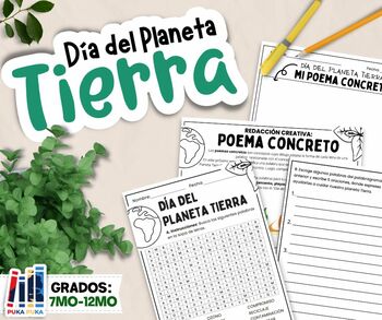 Preview of Actividades: Día del Planeta Tierra (7mo a 12mo)