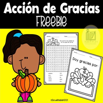 Preview of Actividades Dia de Accion de Gracias - FREEBIE - Thanksgiving Day Activities