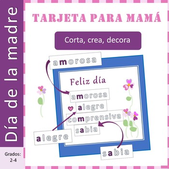 Preview of Actividades Dia de la Madre - Tarjeta + Practica de escritura + Sopa de letras