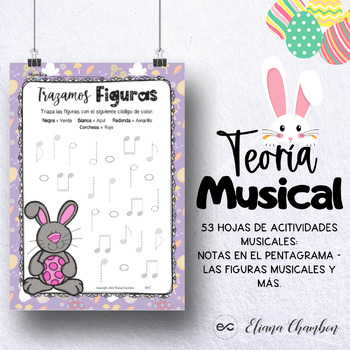 Preview of Actividades de Teoría musical - Pascua - Las notas y figuras musicales