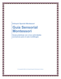 Actividades de desarrollo sensoriomotor Montessori