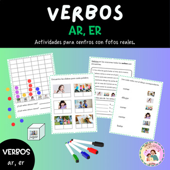 Preview of Actividades para centros de los verbos "ar, er" / verbs in Spanish