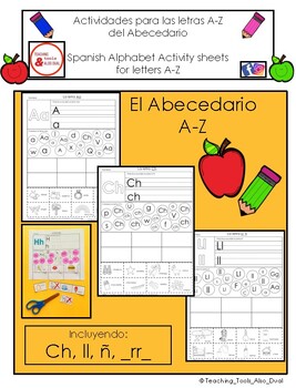 Preview of Actividades del Abecedario A-Z / Spanish Alphabet Activities A-Z