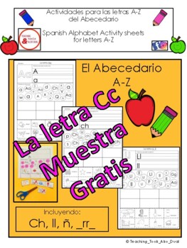 Preview of Actividades del Abecedario "La Letra C" GRATIS - Spanish Alphabet Letter C -FREE