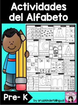 Preview of Actividades del Alfabeto *Tarea para Pre-K and Kindergarten