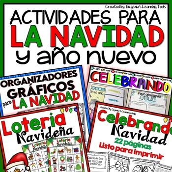 Preview of Actividades para la navidad y año nuevo | Christmas  New Year Activities Spanish