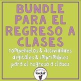 Actividades para el regreso a clases BUNDLE (SPANISH)