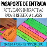 Actividades para el regreso a clases | Back to school Spanish activities