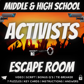 Preview of Activism  + Activists History Escape Room