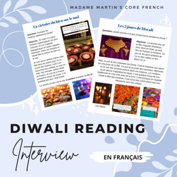 Preview of Activité de lecture - Diwali Interview