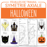 Activité de math Halloween Symétrie Halloween French Hallo