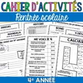Activités pour la Rentrée Scolaire - 4e année - French Bac