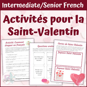 Preview of Activités pour le Jour de la Saint-Valentin - French Valentine's Day Activities