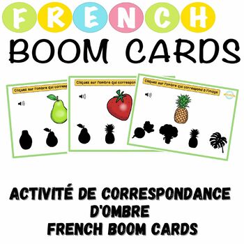 Preview of Activité de correspondance d'ombre French Boom Cards