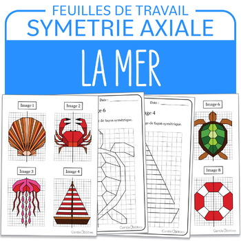 Preview of Activité de fin d'année Symétrie Eté Mer French Summer Sea Symmetry