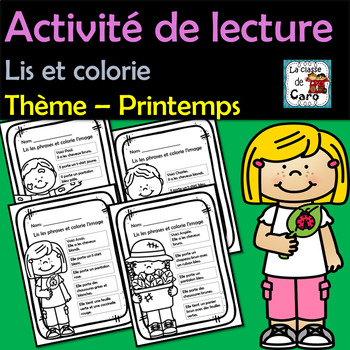 Preview of Activité de lecture - Lis et colorie - Thème – Printemps