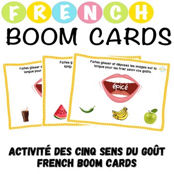 Preview of Activité des cinq sens du goût French Boom Cards