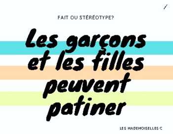 Activite Sur Les Stereotypes Sexuels Francais By Les Mademoiselles C