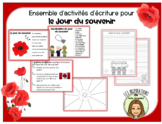 Activités d'écriture pour le Jour du souvenir FRENCH Remem
