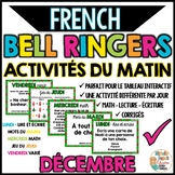 Activités du matin - DÉCEMBRE - French Bell Ringers