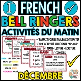 Activités du matin Décembre - French Bell Ringers - 1re année